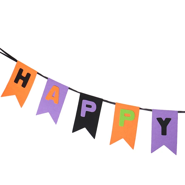 Specialty Maxbell 5pcs Halloween Banner Haunted House Prop Ghost Pumpkin Bunting Hallowmas Garden Yard Accs Decor Practical