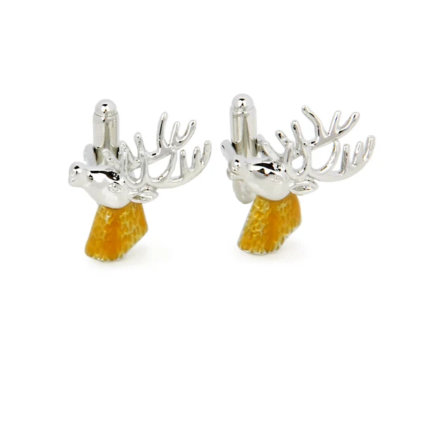 Optimized Maxbell Brown Reindeer Malibu Deer Copper Cufflinks for Men Advanced