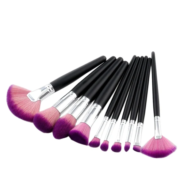 Casual Maxbell Set of 10 Professional Kabuki Women Makeup Brushes Set for Facial Nose Eyes Lip Powder Cream Blending Blush Comestics World-Class