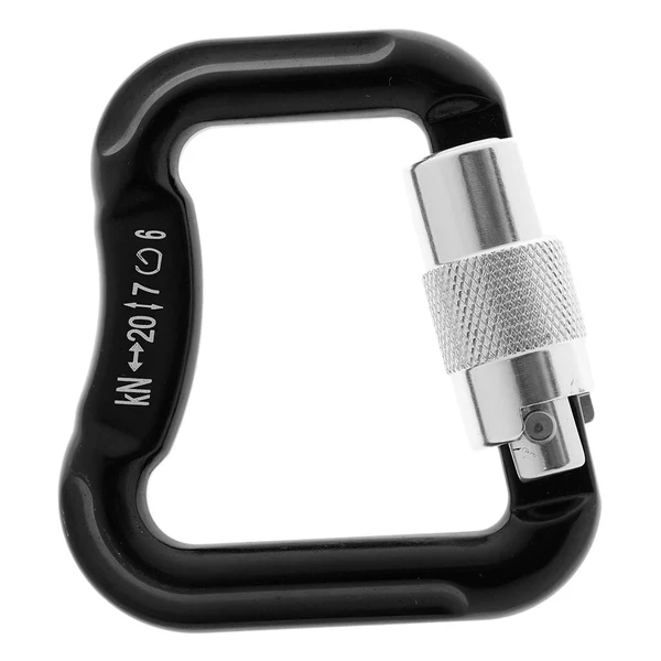 Maxbell Outdoor 20KN Aluminum Alloy Caribiners for Paraglider Paragliding Powered Paragliding Camping Buckle Rock Climbing Safety Rescue Gear- Black Detailed