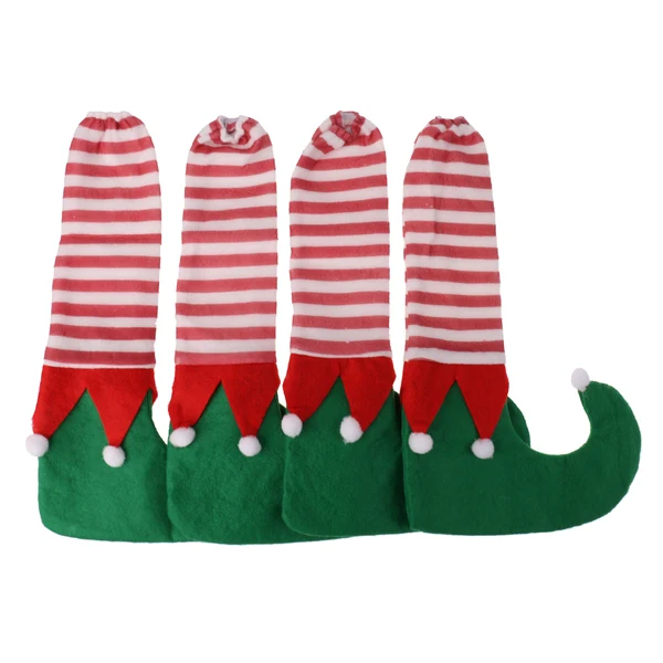 Fashionable Maxbell Set of 4pcs Felt Christmas Santa Claus Leg Chair Foot Sleeve Protector Christmas Decoration High-Quality