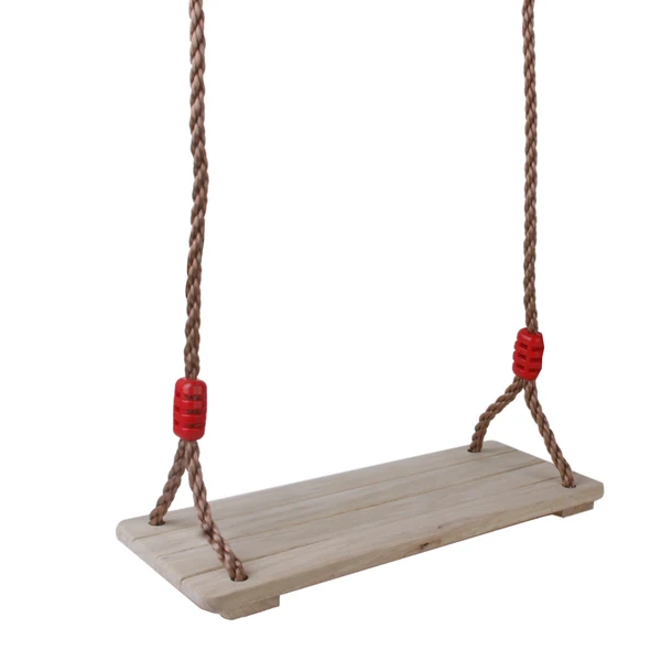 Superior Maxbell Birch Wood Outdoor Swing Set Seat with Rope Exclusive