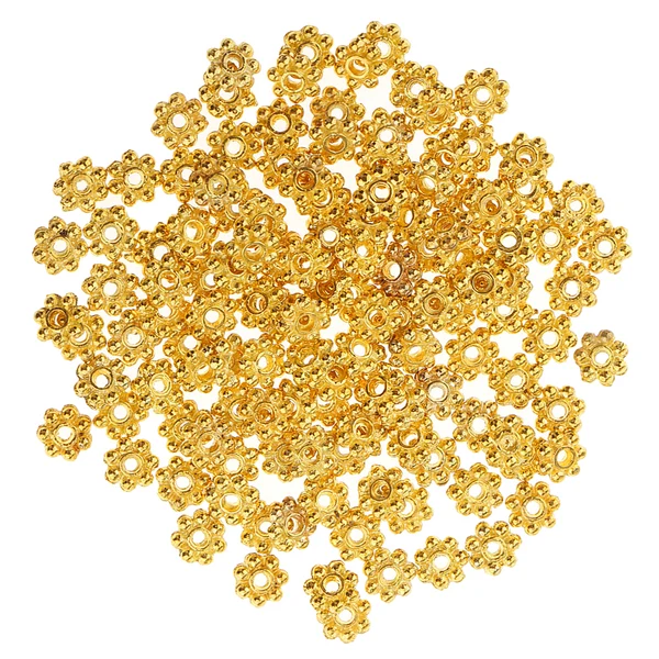 Smart Maxbell 100pcs Whole 14k Gold Exquisite Small Snowflake Spacer Beads DIY Jewelry Environmentally Friendly