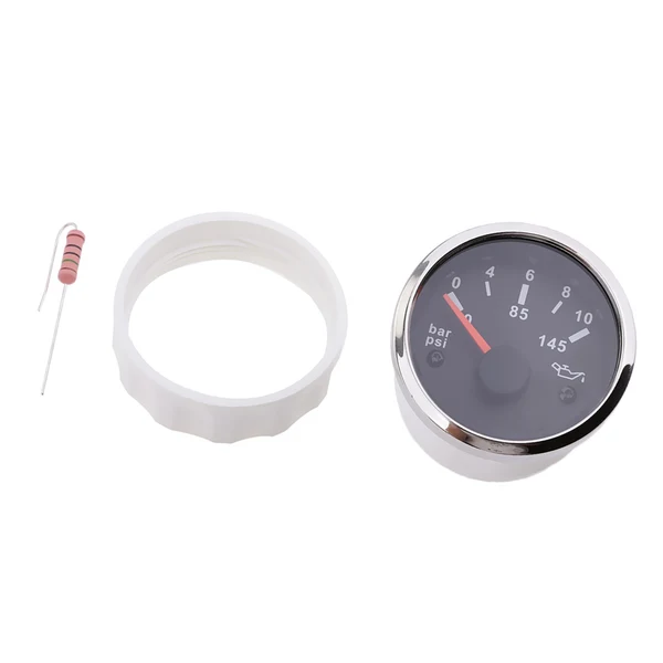 Exceptional Maxbell 12V 24V Oil Pressure Meter Gauge Fit for Motorcycle Boat Car Marine - 52mm First-Class
