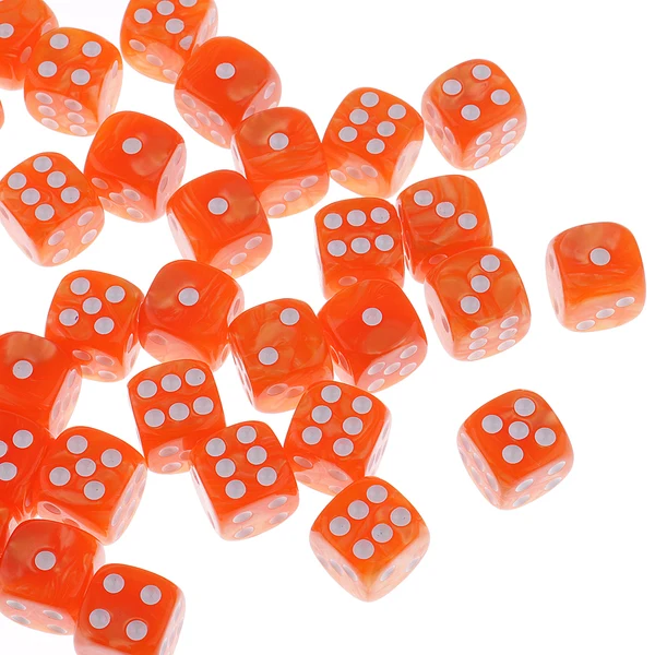 Selected Maxbell 50 Pieces Plastic 6-sided Spot Dices for Party Bar KTV Fun Board Games Parts 0.62inch Orange Powerful