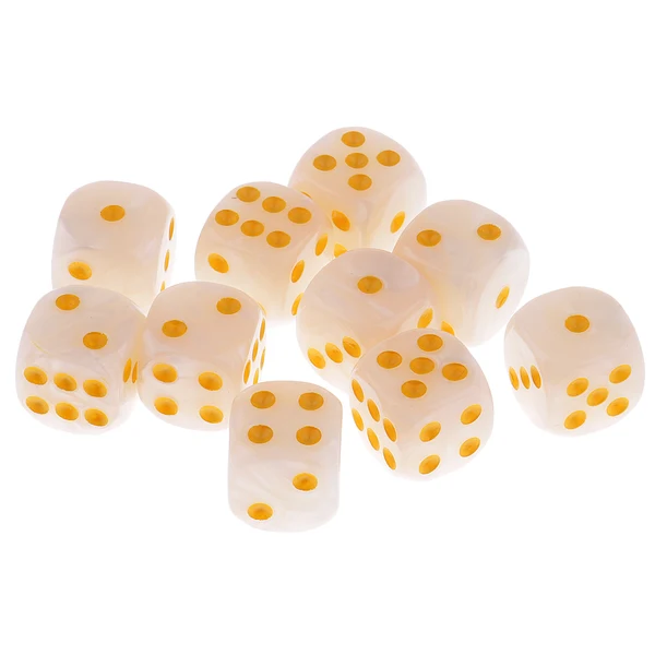 Outstanding Maxbell 10pcs Pack Plastic Six Sided Dice D6 for Party Bar Game Accessory White Next-Generation