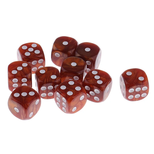 Consistent Maxbell 10pcs Pack Plastic Six Sided Dice D6 for Party Bar Game Accessory Coffee Durable