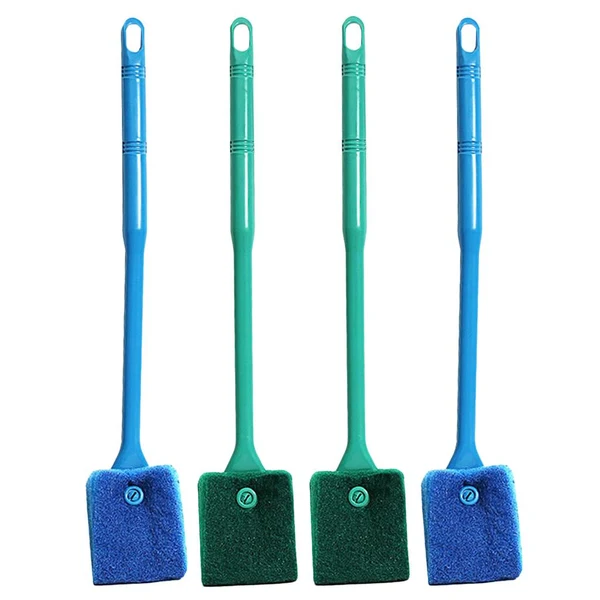 Exceptional 4-Pieces 40cm Fish Tank Aquarium Glass Cleaner Cleaning Brush Algae Scrapper Relaxed
