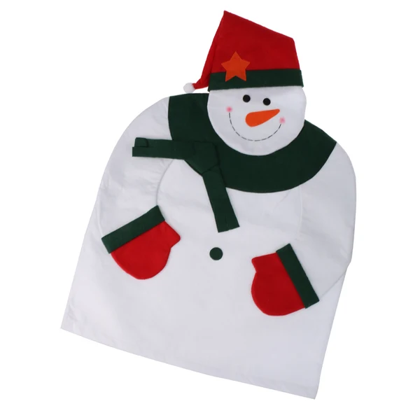 Minimalist Maxbell Cute Snowman Chair Back Cover Christmas Holiday Festive Kitchen Dinner Decoration Environmentally Friendly
