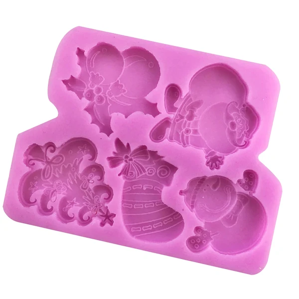 Clean Maxbell Christmas Design Silicone Mould Fondant Cake Mold for Sugarcraft Cake Decoration 4 Superior