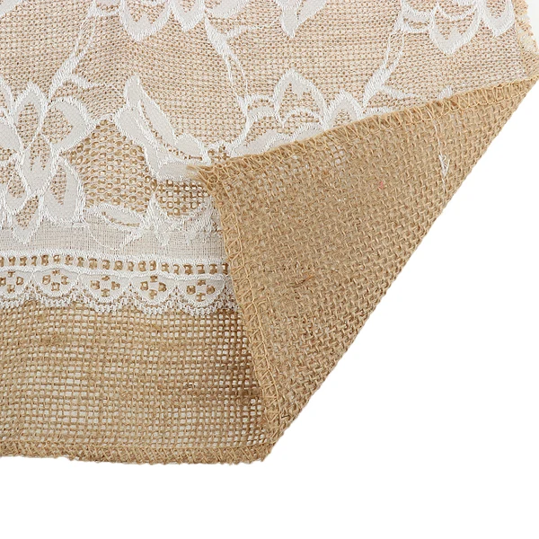 Crafted Maxbell 2.7M Burlap Hessian Lace Table Runner Vintage Jute Wedding Rustic Home Decoration Selected