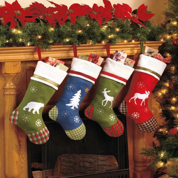 Enhanced Maxbell Christmas Candy Gifts Bags Tree Ornament Merry Xmas Elk Stocking Next-Generation