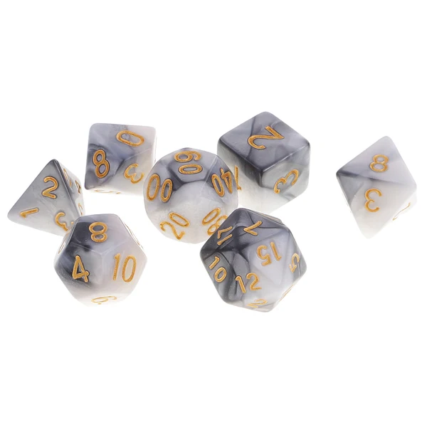 Natural Maxbell 49PCS Double-Colors Polyhedral Dice 16mm for Dungeons and Dragons RPG MTG Games Environmentally Friendly