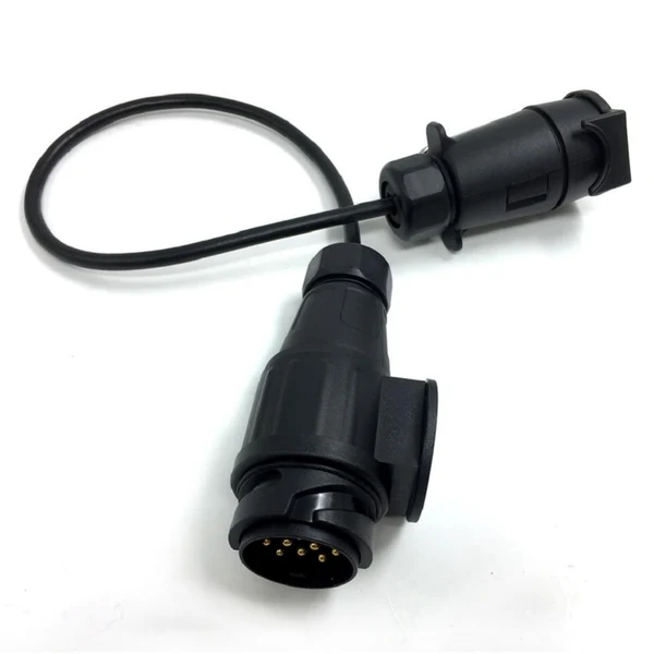 Exclusive Maxbell Waterproof Towbar Towing Plug Socket 7Pin to 13Pin Trailer Truck Electric EU Solid
