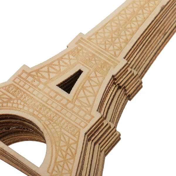 Prestigious Maxbell 10 set Wooden Eiffel Tower Bookmark Wood Hanging Tags with Strings Embellishment DIY Original Design