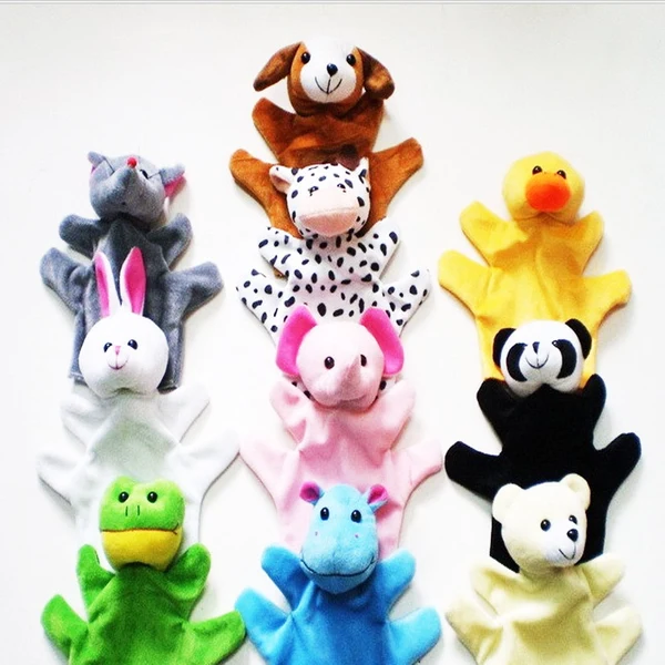 Classic Maxbell 10Pcs Cartoon Animal Finger Hand Puppets Doll Baby Story Telling Props Educational Teaching Aids Pretend Play Toys High-Quality