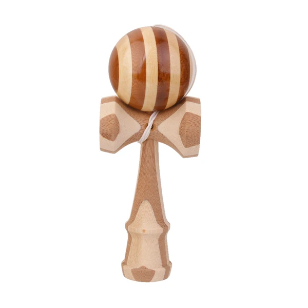 Long-Lasting Maxbell Natural Bamboo Kendama Toy Kids Learning Cup Ball String Stick Sport Game Original