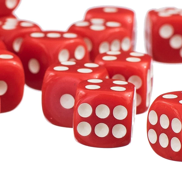 Modern Maxbell 50 x 12mm Opaque Six Sided Spot Dice Games D6 D D RPG Red Refined