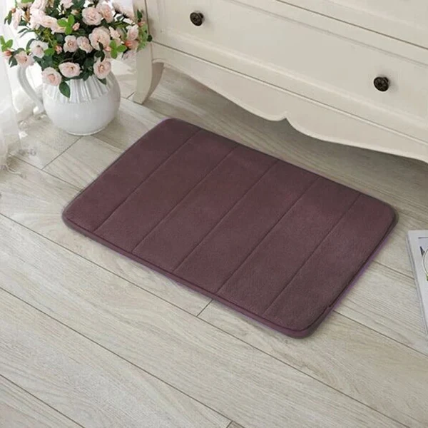 Casual Maxbell Rectangular Shaped Fluffy Non-Slip Mat Bathroom Bedroom Living Room Doorway Balcony Decor Brown Safe