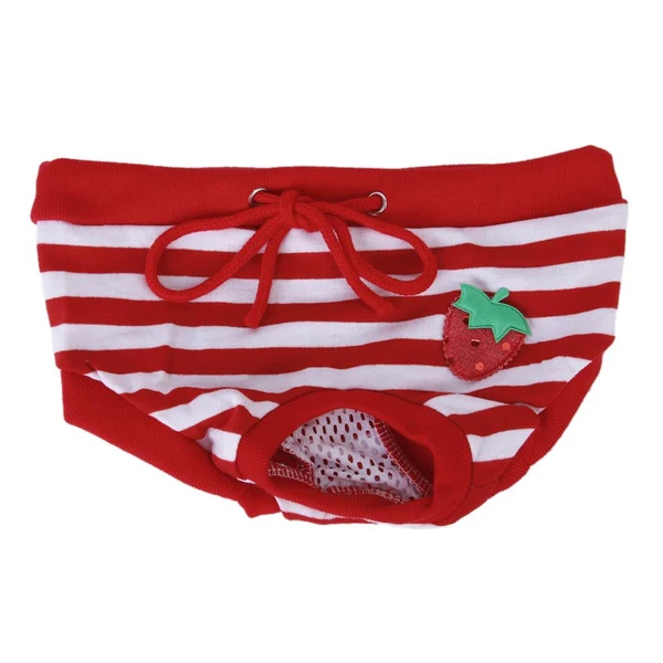 Healthy Maxbell Maxbell Cute Striped Pattern Cotton Dog Sanitary Pant Diaper Brief Pet Supplies Red White L Environmentally Friendly