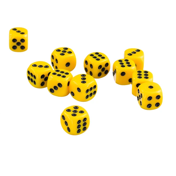 Safe Maxbell 50 x 12mm Opaque Six Sided Spot Dice Games D6 D D RPG Yellow Certified