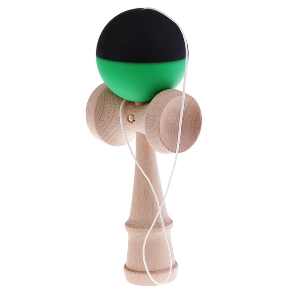 Exceptional Maxbell 18cm Wooden Kendama Sword Ball Traditional Skillful Wood Toy family Entertainment Black Green Fashionable