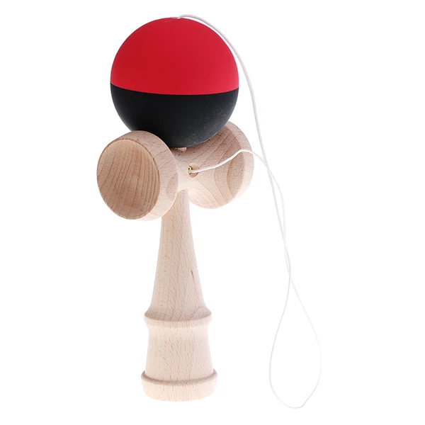 Authentic Maxbell 18cm Kids Children Traditional Kendama Ball Wood Educational Game Skill Toy Black Red Casual