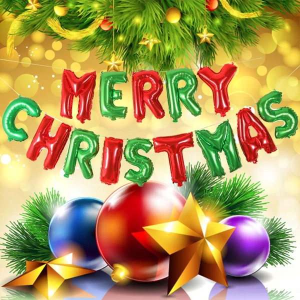 Reliable Maxbell Large Merry Christmas Aluminum Foil Balloon Christmas Party Hanging Decor Environmentally Friendly