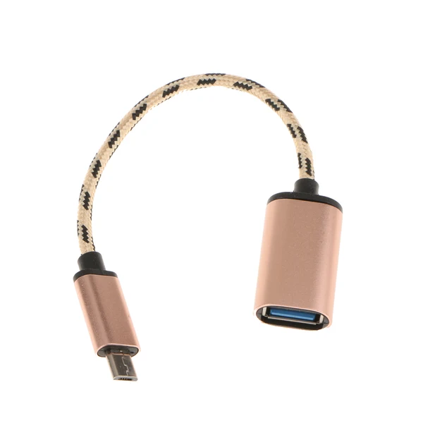 Healthy Maxbell Micro USB 2.0 OTG Cable Braided On The Go Adapter for Android Smart Phones Gold Comfortable
