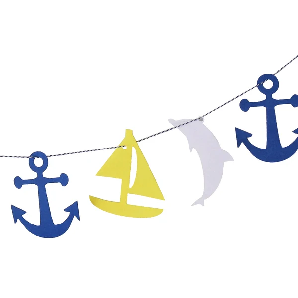Functional Maxbell Christmas Sailing Party Sailboat Dolphin Anchor Steering Wheel Garland Banner Baby Shower Birthday Party Hanging Decorations Efficient