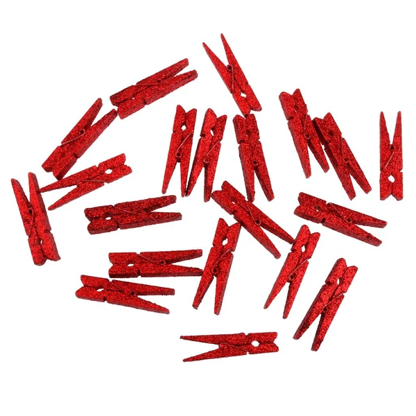 Secure Maxbell Maxbell Multipurpose Mini Craft Pegs Wooden Sequins Clothespin Clips Scrapbooking Card Making DIY Pins Pack of 20PCS Red Modern