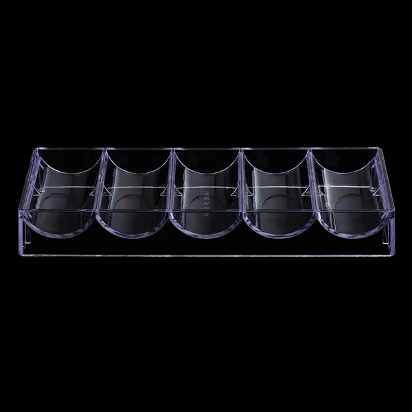 Fashionable Maxbell Stackable Acrylic Clear Poker Card Game Chip Tray 100 Chips Holder No Lid Optimized