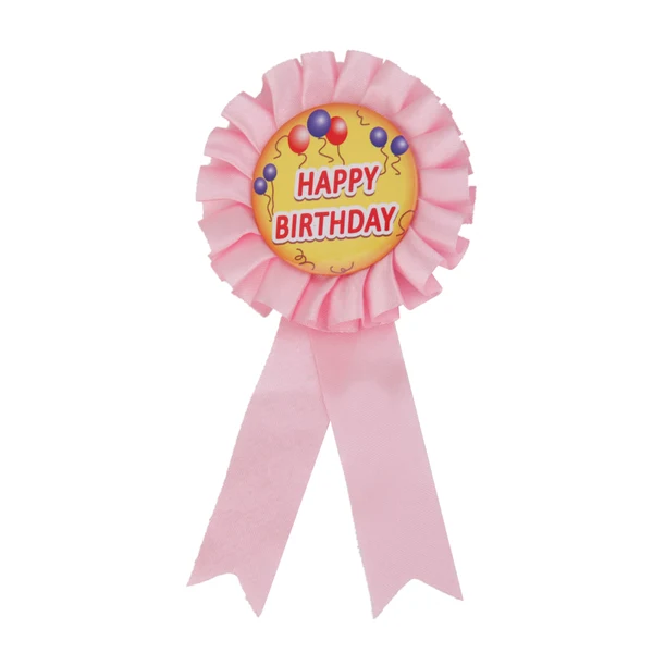 Original Maxbell Happy Birthday Award Ribbon Rosette Badge Brooch Birthday Party Favor Gift Classic