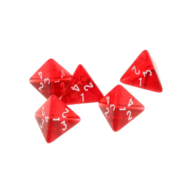 Refined Maxbell NEW Multi-Sided Dice 5pcs set TRPG Dungeons Dragons D4 Play Games Red High-Quality