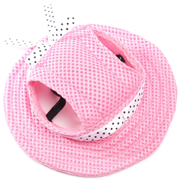Superior Maxbell Maxbell Adjustable Neck Chin Strap Mesh Polyester Dog Hat Pet Supplies Pink S Next-Generation