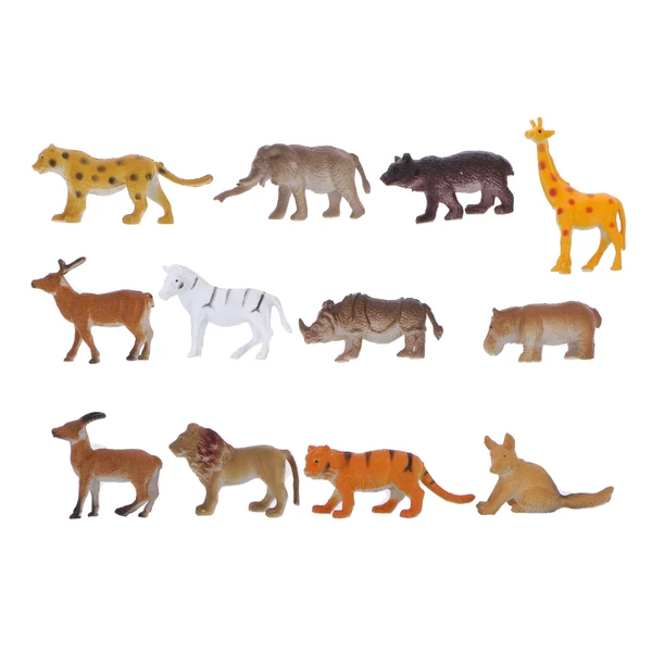 Healthy Maxbell Set of 12 Wild Zoo Animal Model Figure Toys Kids Party Bag Filler Loot Favours Stylish