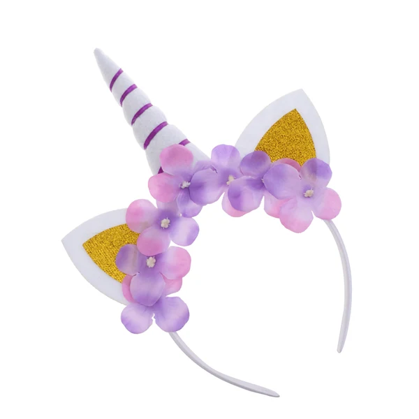 Premium Maxbell Spiral Unicorn Floral Ears Headband Cosplay Party Fancy Dress Girls Adult Headdress Photo Props Fashionable