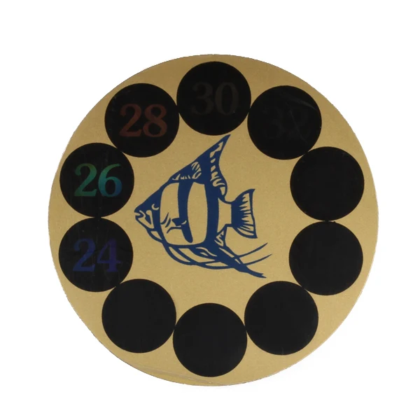 Long-Lasting Maxbell Self Adhesive Compact Lightweight Space Saving Round Sticker Aquarium Thermometer Brown Black Relaxed