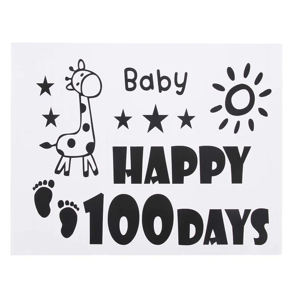 World-Class Maxbell Happy 100 Days Vinyl Stickers for Bobo Clear Balloon DIY Sticker Baby Shower Quality