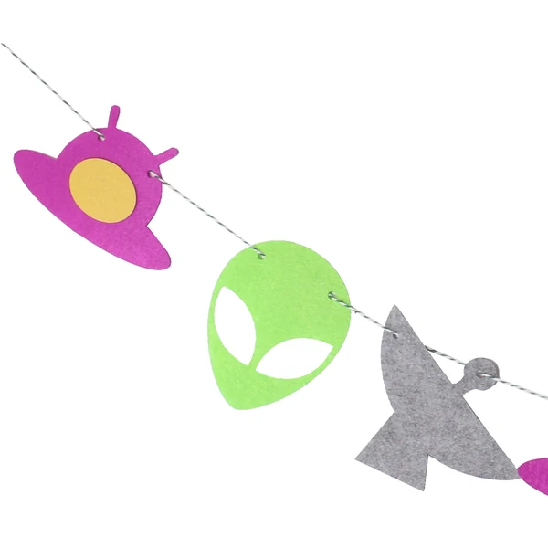 Functional Maxbell Funny Outer Space Felt Bunnting Banner Garland DIY Baby Shower Party Decor High-Performance