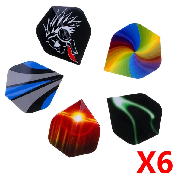 Advanced Maxbell 60 Pieces Pack Assorted Color Durable Professional Standard Dart Flights Selected