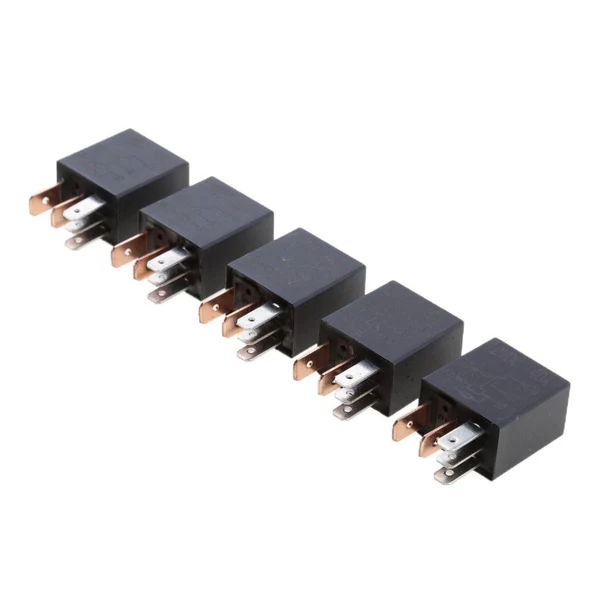 Refined 5pcs 12V 30A Micro Relay 5 PIN Automotive Change Over Changeover Contact Traditional