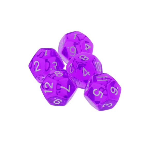 Prestigious Maxbell NEW Multi-Sided Dice 5pcs set TRPG Dungeons Dragons D12 Play Games Purple Convenient