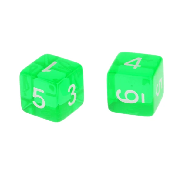 Eco-Friendly Maxbell NEW Multi-Sided Dice 5pcs set TRPG Dungeons Dragons D6 Play Games Green Powerful
