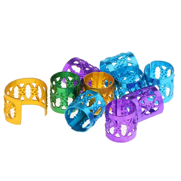 Effective Maxbell Lots 150 Pieces Colorful Dreadlock Hair Beads Dread Hair Braid Pins Rings Clips DIY Cuff Jewelry for Hair Extensions Classic