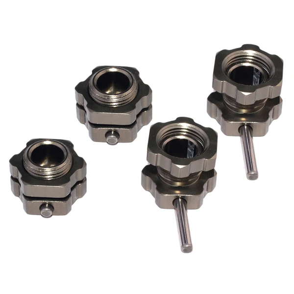 Crafted Maxbell 1 Set 17mm Aluminum Wheel Hex Hub Drive Adapter with Pins for 1 8 RC Car Truck Titanium Gray Exceptional