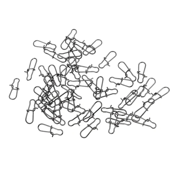 Convenient Maxbell 100Pcs Stainless Steel Barrel Swivel Rings Solid Fishing Pin Snaps Swivels Snaps Connector Durable