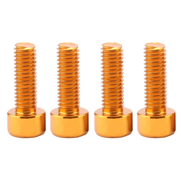 High-Grade Maxbell 8x Bike Water Bottle Cage Bolts Holder Socket Screws Gold Red Be Applied to Most Bikes Premium