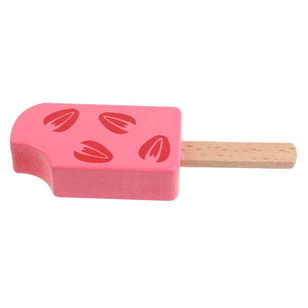 Professional Maxbell Wooden Mini Strawberry Popsicle Pretend Play Food Toy for Kids Toddlers 1 piece Fashionable