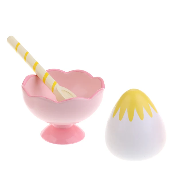 Easy-to-Use Maxbell Wooden Mini Mango Sundae Pretend Play Food Toy for Kids Toddlers 1 piece Natural